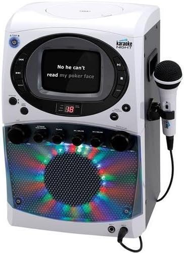 Karaoke Night KN355 CD+G Karaoke System with LED Light Show & 5.5" Monitor