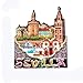 Aimant de réfrigérateur 3D Sevilla Espagne - Cadeau souvenir de voyage, décoration de maison et de cuisine - Aimant de réfrigérateur Seville