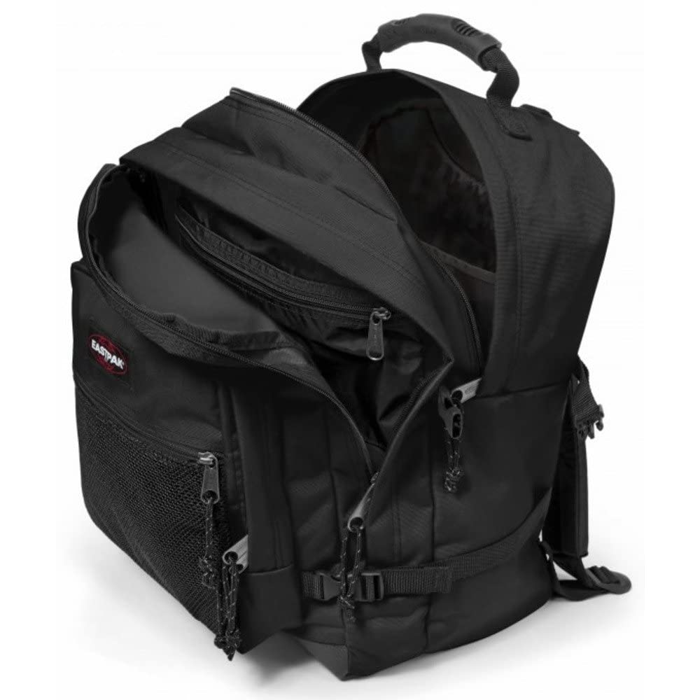 EASTPAK ULTIMATE Rucksack, 27 L - Black (Schwarz) & Cory Rucksack-Regenschutz, 27 L - Black (Schwarz)