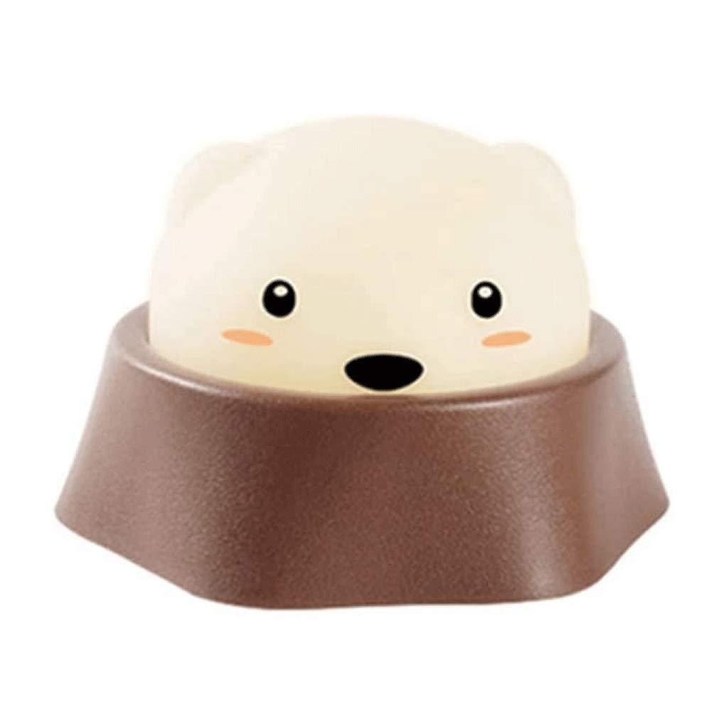 ADITAM LED Mignon veilleuse Rechargeable et Portable drôle Lampe de Chevet bébé pépinière Blanc Chaud veilleuse pour Chambre Bureau étude en Plein air Double The Comfort