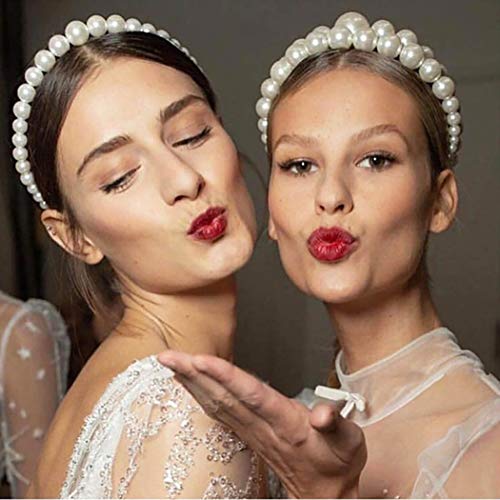 Bohend Moda Perla Donne Fascia per capelli Perline...