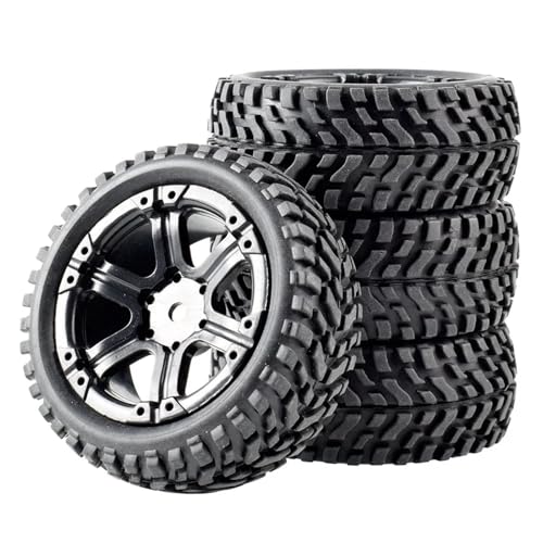 RC��������̕��i For Wltoys 144001 124018 124019 For MN99S MN90 MN86 For HSP For HPI 1:10 1:14 1:16 4 �z�C�[���I�t���[�h�^�C���z�C�[����(E Black)