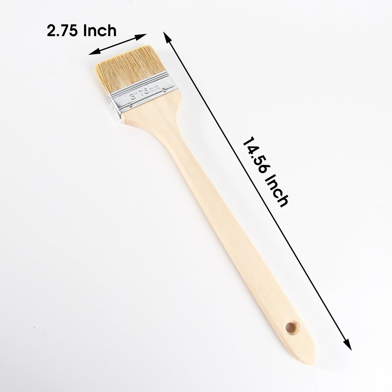 KINGORIGIN 7 Inch Paint Brush, Quick Deck Brush With Threaded Handle For Extension Use, Paint Brushes For Walls, Stain Brushes For Wood, Fence And Furniture