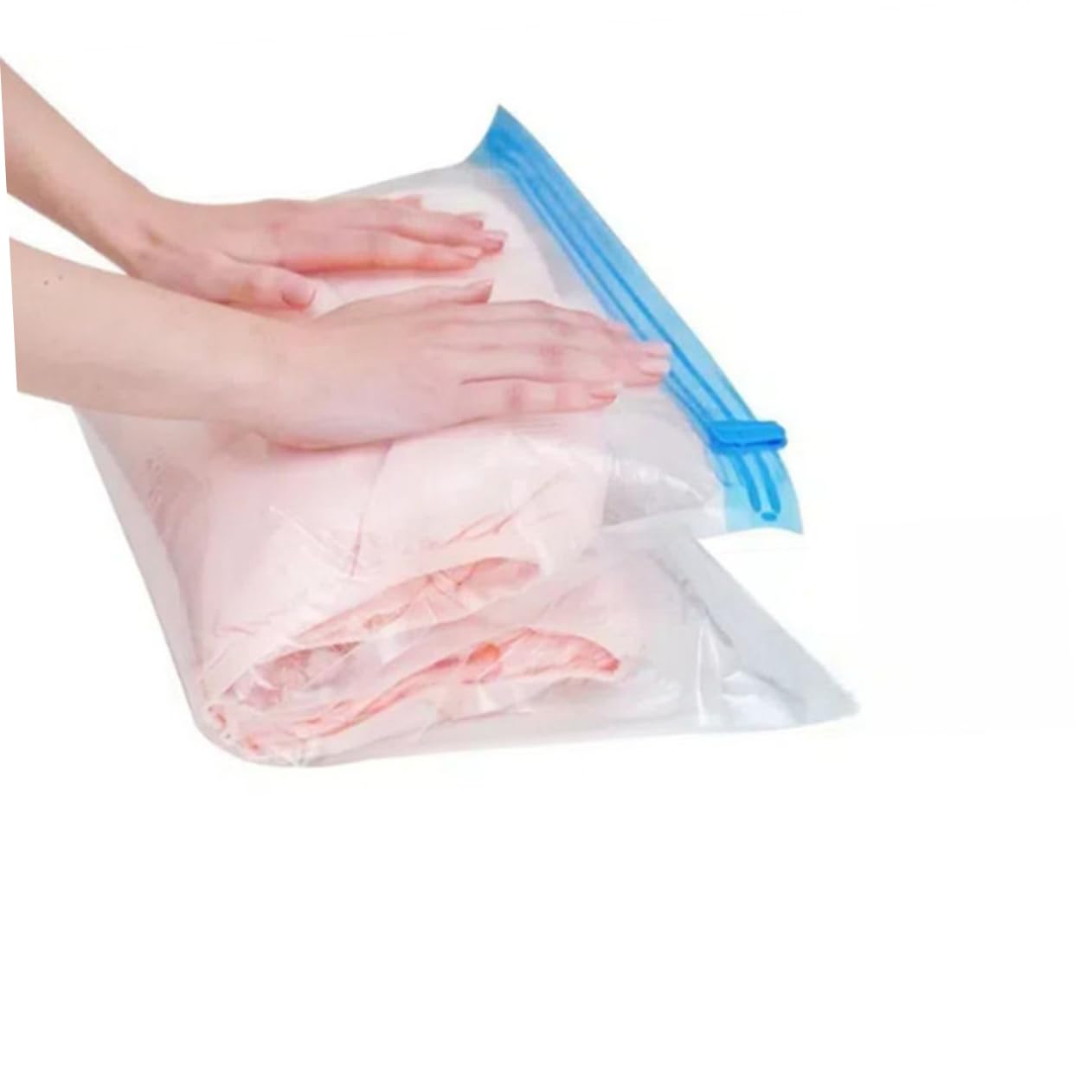 Alipis 12stücke Kompressionsbeutel ohne Pumpe Wiederverwendbare Vakuumbeutel aus Handrollbare Aufbewahrungsbeutel für Reisen Platzsparende Reiseverpackungsbeutel Transparent
