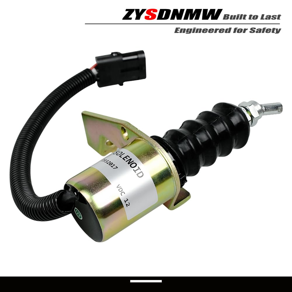 3932017 12VDC Fuel Shut Off Solenoid with Bracket Kits Compatible with Deutz Bosch RSV Solenoid Coil Replace SA-3742-12