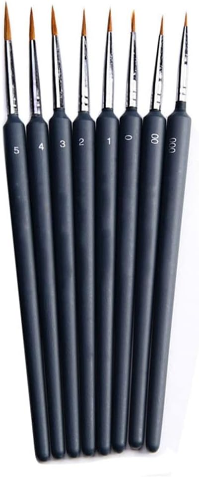 Hair Art Fineline Pen Painting Brush Line for Artist Acrylic Oil Watercolor Gouache Drawing
