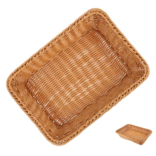 Cabilock Woven Storage Basket for Kitchen Multifunctional Tray for Home Organization Snack Serving Natural Look