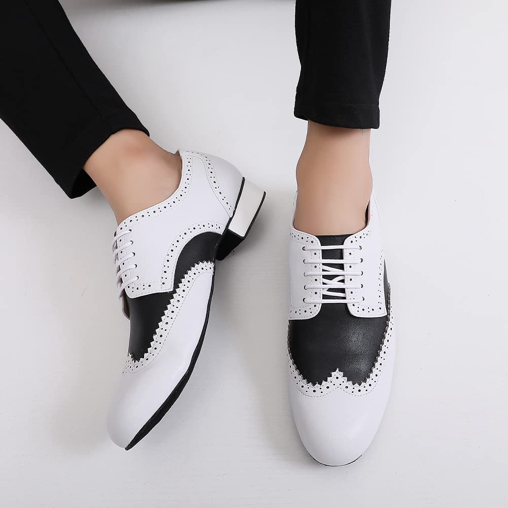 SWDZM Scarpe da Ballo Salsa Uomo Suola Scamosciato per Salsa Tango Jazz di Pratica di Danza Scarpe