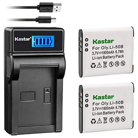 Kastar Battery for Olympus SZ-10 SZ-12 SZ-15 SZ-16 HIS Sz-20 SZ-30MR SZ31MR iHS TG-610 TG-630 HIS TG-810 TG-820 TG-830 TG-860 HIS XZ-1 XZ-16 iHS SP-810UZ Cover