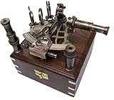 Brass Nautical Sextant J Scott London Vintage Antique Astrolabe ship navigation instrument Celestial...