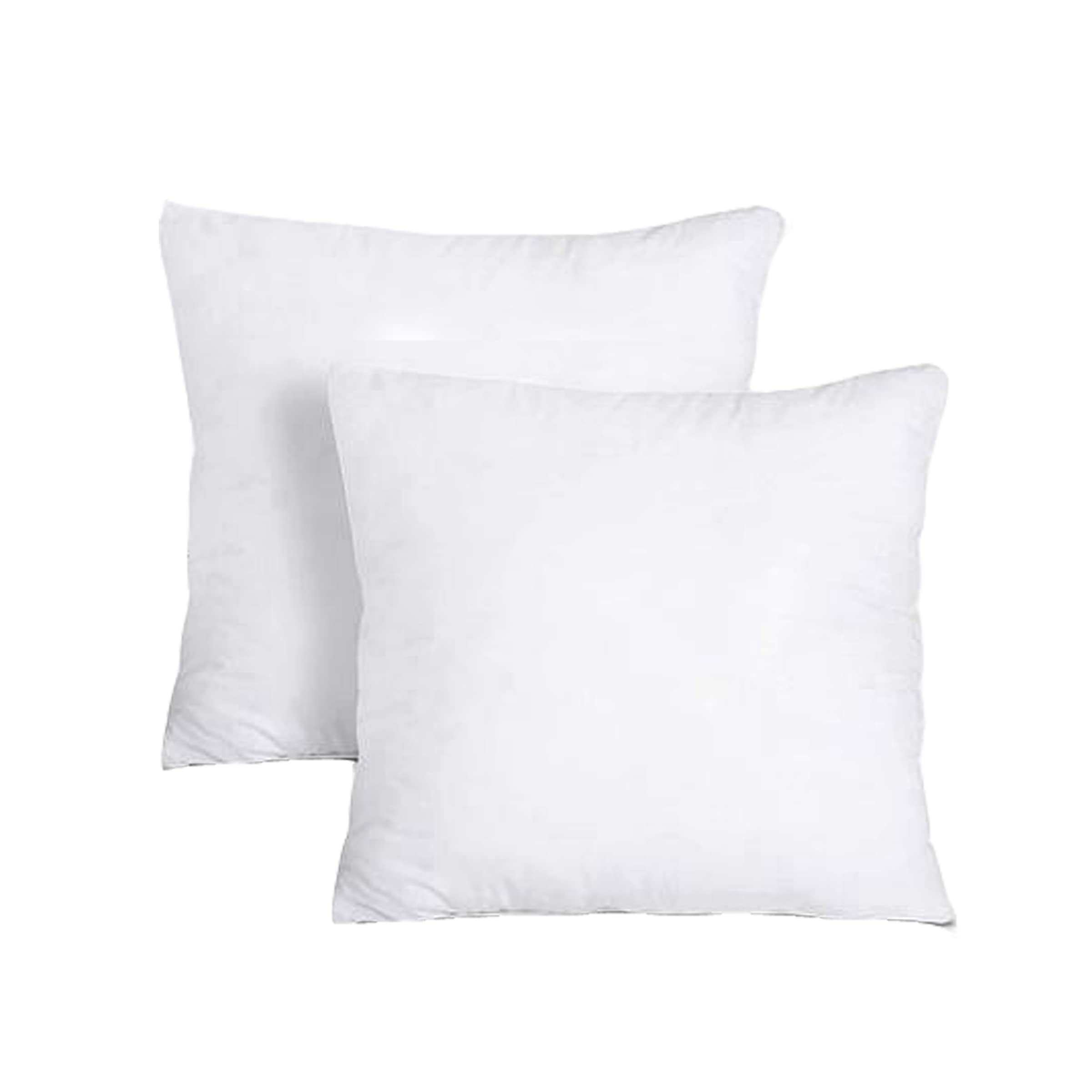 Extra Fill Plump Cushion Inner Pads (Pack of 2), 40 x 40 cm (16" x 16") | 100% Hollowfibre Cushions Inners Fillers Scatters - Cushion Stuffer Inserts, Hollowfibre Pillows (White)