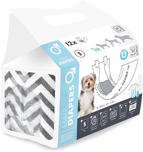 M-Pets Diapers for Male Dogs, Small