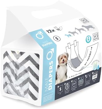 M-PETS - MPETS Diapers - Male Dog Nappies - S - x12