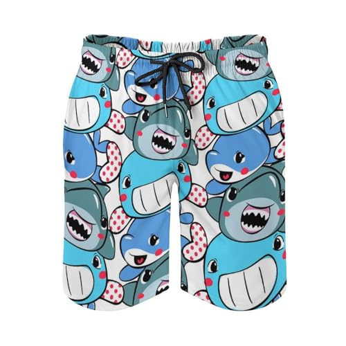 Maillot de bain séchage rapide style cartoon shark taille S