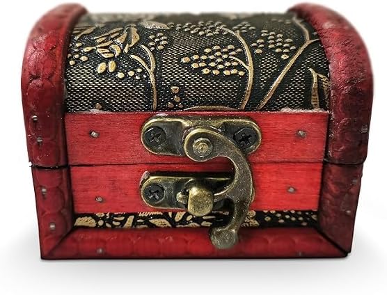 Amazon.com: AOTDAOU Small Treasure Chest Box - 3.15" x 2.36" x 2.36 ...