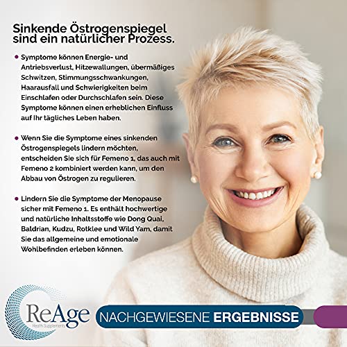 FEMENO 1 für Frauen | Hochwertiges Östrogen Supplement für Hormonhaushalt | Unterstützung vor & während MENOPAUSE… - Image 6