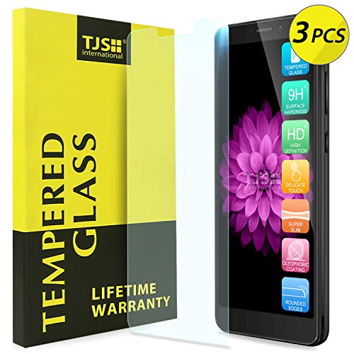 [3-Pack] TJS for BLU Wiko Ride W-U300/Cricket Icon [Screen Coverage][Tempered Glass] Case Friendly