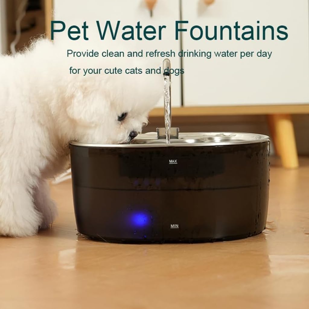 Automatic Circulating Cats Drinking Fountain High Capacity Stainless Steel Pet Water Dispenser Pet Drinking Supply