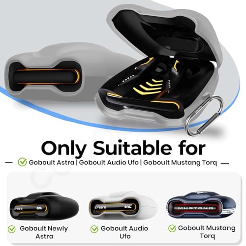 Image of Soft Silicone Case Cover Compatible for GoBoult Audio UFO | GoBoult Astra | GoBoult Mustang Torq (Grey)