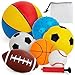 Balls for Toddlers 1-3,Toddler Sports Toys,Set of 7 Kids Ball Soft Foam Baby Sports Balls- Soccer Ball Basketball Baseball Rugby Bounce Ball Playground Indoor Outdoor Toys Gifts,with Free Bump/Bag