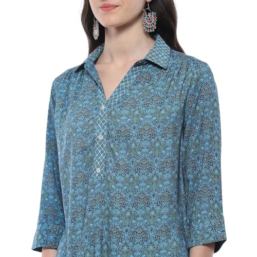 Image of BIBA Women Floral Printed Straight Kurti