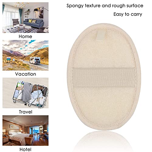 Mooerca EXFOLIATING68LOOFAH 10-Pack Exfoliating Loofah Sponge Pads - Natural Luffa & Terry Cloth, Body Scrubbers thumb #8