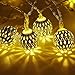 Produktbild Yirunfa Solarbetrieben Marokkanische Lichterkette 7M 8 Modi 50LED Solar Globe Lichterketten Wasserdicht Metallkugel Lichterkette Auto EIN/Aus, Patio Rasen Gartenfest Hochzeits im Freien