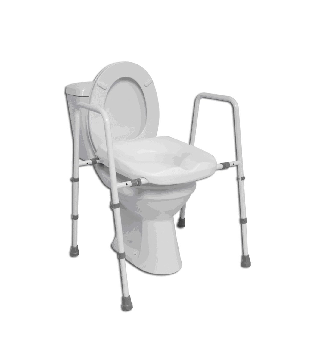NRS Healthcare M11089 Mowbray Toilet Seat and Frame Free Standing - Width Adjustable