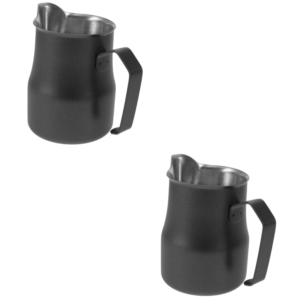 UKCOCO 2piezas Espresso Pitcher De Acero Inoxidable Para Espumar Leche Jarra De Vapor Para Café Preciso Capacidad Para Latte Art Casa o Cafetería