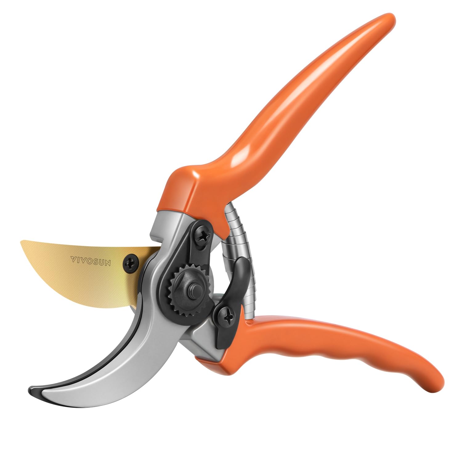VIVOSUN Bypass Gartenschere 20cm, SK5 Stahlklinge mit Titanbeschichtung für präzise Schnitte, 19mm Schnittdurchmesser, ergonomische Aluminiumgriffe mit Feder, Rosenschere für Blumen, Äste & Zweige
