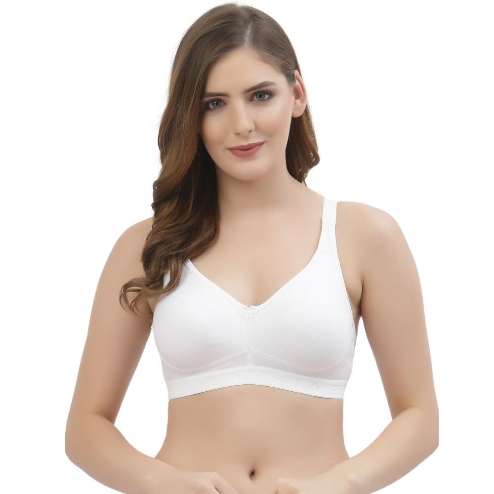 floret Women's Non Padded/Non-Wired & Full Coverage Regular Adjustable Strap T-Shirt Bra-picture-46