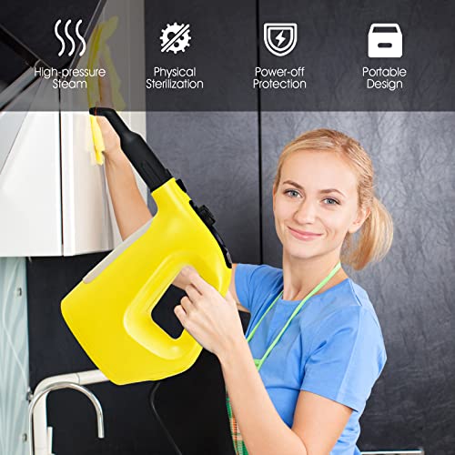 Image of COSTWAY Handheld MultiPurpose Steam Cleaner with 17 Pieces, 350ml Capacity