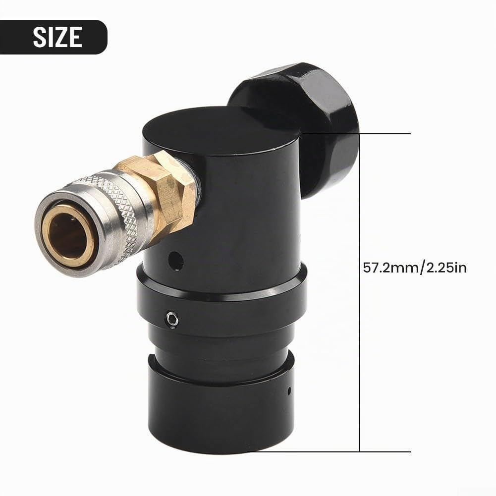 Oniissy Airsoft Paintball pour régulateur HPA MR GEN2 avec coupleur Foster et tuyau à distance, sortie réglable 40-150 psi, compatible avec ou SLP réservoirs pour précision (régulateur 1# uniquement)
