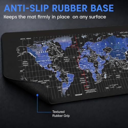 Image of Sounce Extended Gaming Mouse Pad | Large Desk Pad with Stitched Edges & Non-Slip Rubber Base | for Computer, Laptop, Keyboard | Office & Home | 800 x 300 x 2 mm