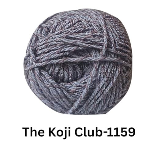 Image of VCR Soft Lavender and Grey Color Yarn, 100 Grams Hank, 275 Meters Length, 80% Acrylic, 20% Nylon Ball The Koji Club Yarn for Crochet and Knitting, Pack of 1, Suitable for DIY