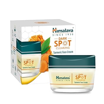 Himalaya Dark Spot Clearing Turmeric Face Cream | Organically sourced Turmeric | Reduce dark spots in 7 days | 2% Glycolic Acid & 2% Niacinamide | 50g