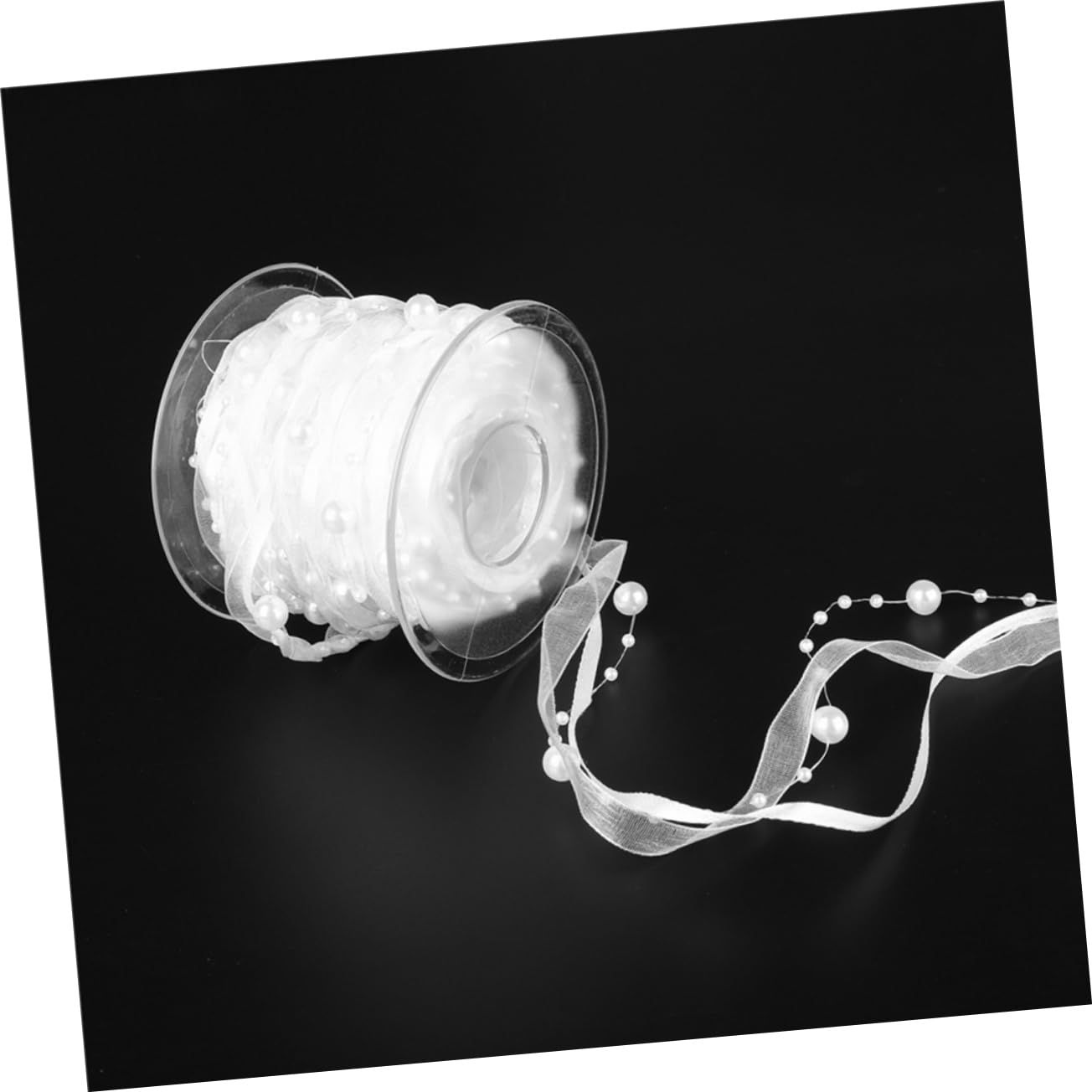 VILLCASE 3rollen Kreatives Brautstrauß-band Aus Perlen Und Satin Dekorative Hochzeits-webbing Für -partybedarf Weiß Wiederverwendbar Für Festliche Anlässe Und