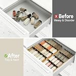 Bamboo Spice Drawer Organizer, 4-Tier Spice Rack for Cabinet - Image 6