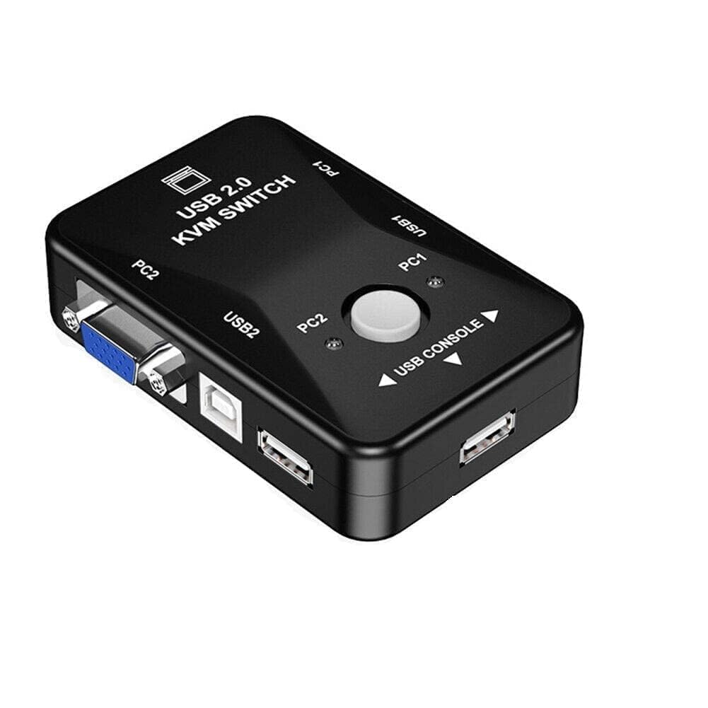 2 Port KVM Switch USB 2.0 KVM Switch Box to Control up to 2 Computers 2 in 1 Out Switch USB Keyboard Mouse Sharing Device for Computer, PC, Laptop, Desktop, Monitor, Printer, Keyboard-picture-22