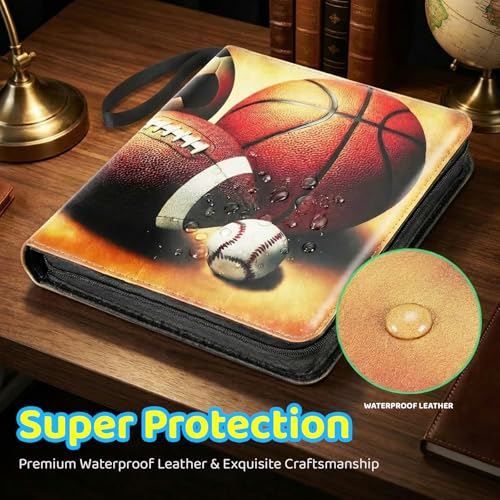 Image of Zipper Cards Binder for 900-Pocket Sports Trading Cards, Premium Baseball Football Basketball Cards Book Album With Removable Sleeves for MTG & TCG Cards - Gifts for Girls and Boys