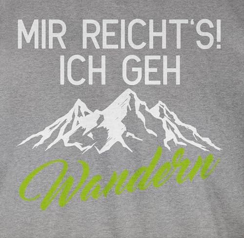 Foto von Shirt Damen - Hobby Outfit - Mir reicht's ich GEH wandern - M - Grau meliert - wandergeschenk Tshirt Laufen Laufsport Berg Funshirts für Frauen Wanderfreunde Geschenk joggen Berge t-Shirt