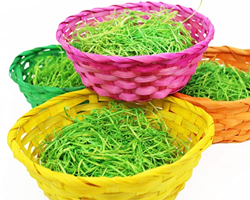 KAMACA 4 er Set Klassische Bastkörbe Körbe aus Bast BUNT Osterkorb...