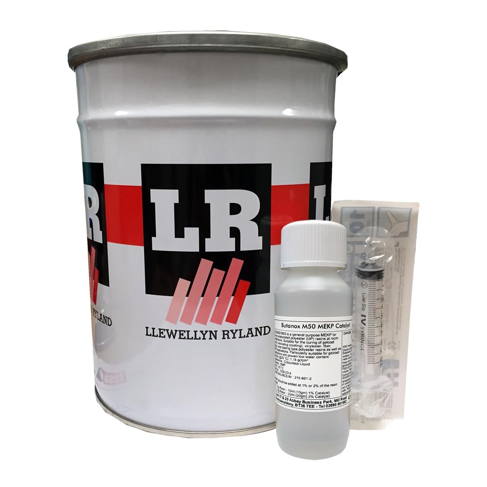 Polycraft ( Mb Fibreglass ) Clear Polycraft Lr Polyester Pigmentable Brush Gelcoat & Catalyst & Syringe 5Kg Kit