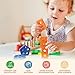 Sweety Fox Montessori Spielzeug ab 1 Jahr - Holz Sortier & Stapelspielzeug, 1 2 3 Jahre -Aktivitäts & Entwicklungsspielzeug aus Holz - Montessori - Lernspielzeug für Kleinkinder