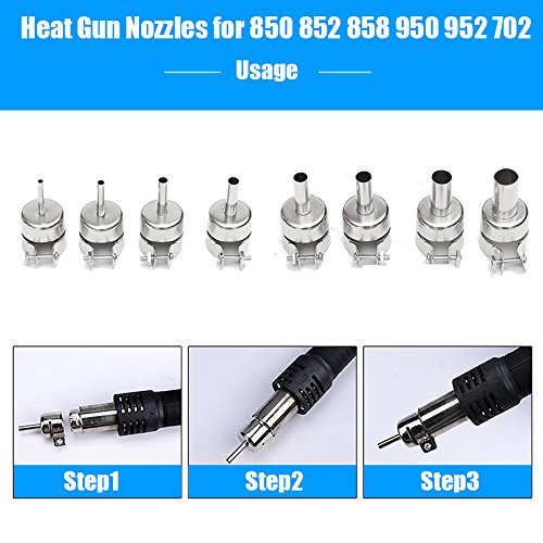 KKmoon 10pcs Bicos Geradores de Ar Quente Conjunto de Solda de Máquina de Ar Quente Conjunto de Sold
