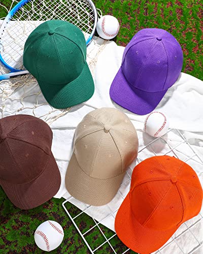 Image of Handepo 24 Pcs Blank Baseball Caps Adjustable Back Strap Unisex Blank Design Caps Plain Unisex Hats for Men Women