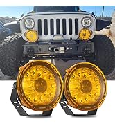 Auxbeam 7 Inch Offroad Lights with Amber Yellow Round Light Covers 7 Inch 2PCS, 230W 33332LM LED ...