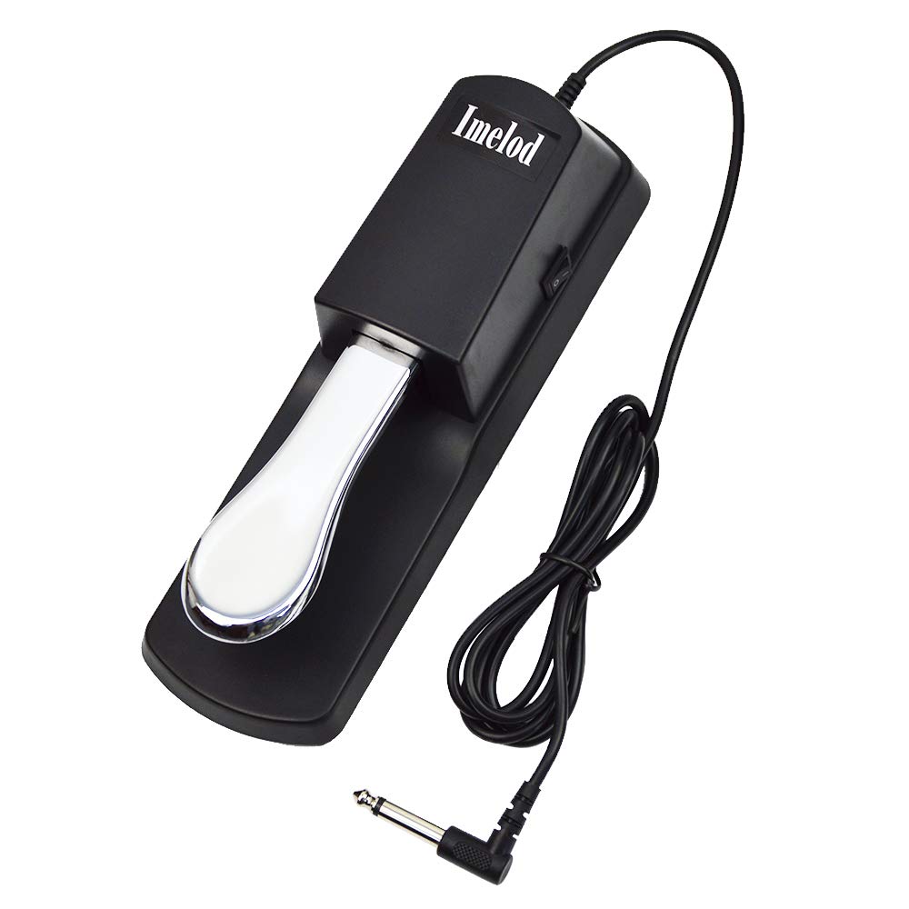 Imelod Digital Piano and Keyboard Sustain Pedal for Yamaha,Roland,Casio,Korg,Behringer,Moog - Universal Foot Pedal Black