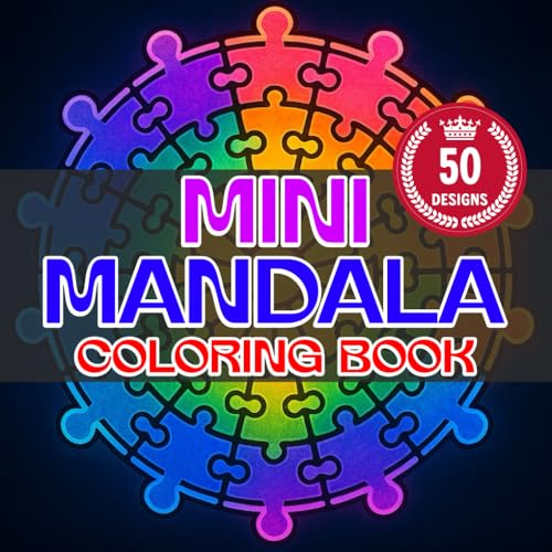 Mini Mandala Coloring Book: Easy and Bold Geometric 50 Designs For Adults Teens And Seniors With Relaxing Moments image 2