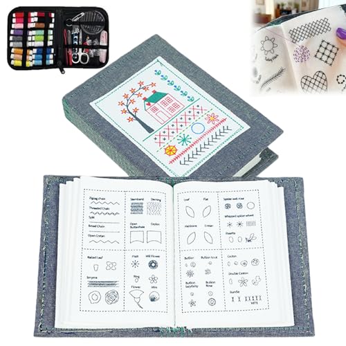Embroidery Stitch Book Kit – Portable Beginner Embroidery Book with